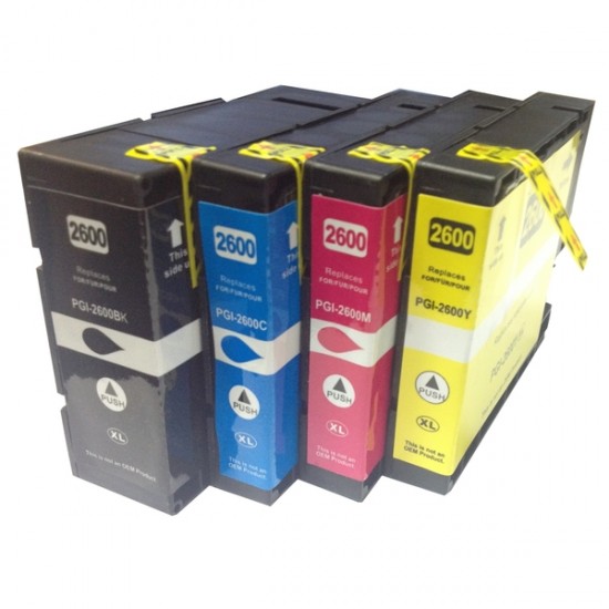 Canon PGi2600 XL Ink Cartridge Compatible BK/C/M/Y for MB5060/5160/5360/5460 Canon PGi2600 XL Ink Cartridge Compatible BK/C/M/Y for MB5060/5160/5360/5460